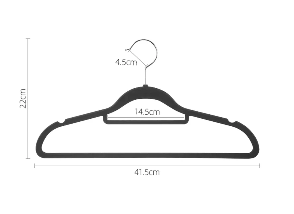 Kleiderbügel Samt Samtbügel Set 20-100 Stück Anti-Rutsch Hemdenbügel Wäschebügel - Bild 3 von 4