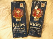 Lot 2 Old World Santa 2000 Strand Tinsel Icicles 2 Packs Made USA K-Mart