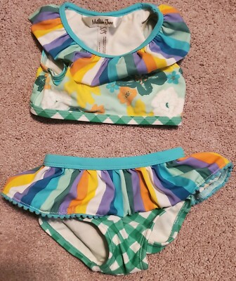 Matilda Jane Girl To The Luau Swimsuit Bathing Bikini 3-6 Months Mos