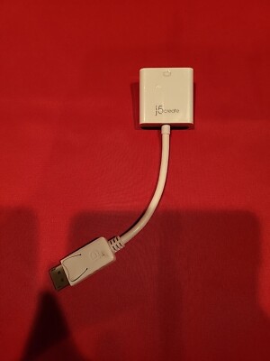 J5 Create DisplayPort To VGA Adapter JDA114 White - Used - Works