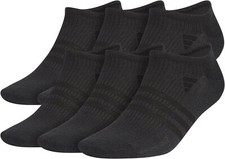 adidas Men's Superlite 3.0 No Show Socks Low-Profile Large, Black/Night Grey