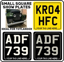SMALL SQUARE NUMBER PLATE Classic or Modern Ideal TOYLANDER no plates non legal