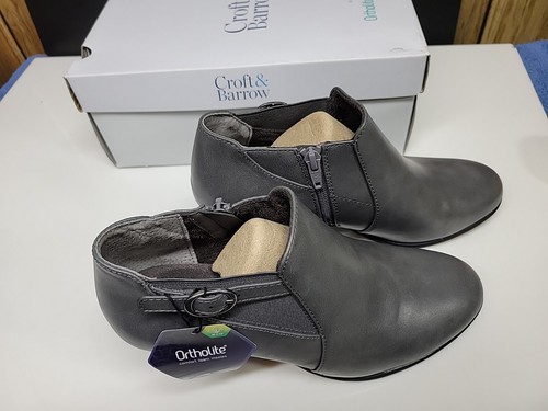 Croft & Barrow-Ines-graue Damen-Stiefeletten Größe 8 neu im Karton - Bild 1 von 7