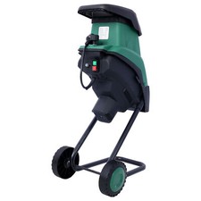 15Amp Electric Wood Chipper Shredder with Wheels Portable Chipping Auto Shut-Off