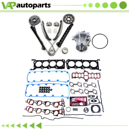 Timing Chain Kit Head Gasket Water Pump For 5.4L V8 Engine 97-99 Ford F/E-Series