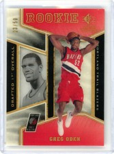 * GREG ODEN * 2007-08 SP ROOKIE THREADS GOLD PARALLEL RC SERIAL# 50