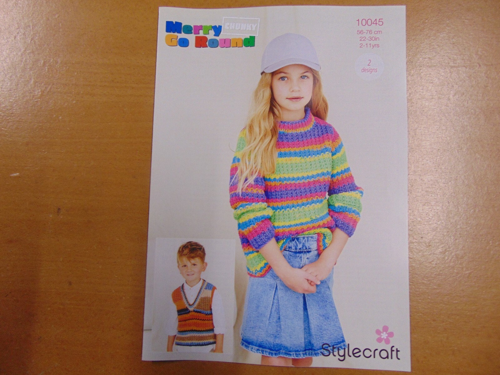 Stylecraft Merry Go Round Chunky Pattern 10045 (2 Designs) 2 - 11 Years
