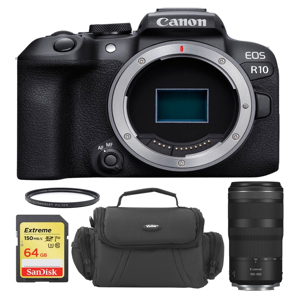 Canon EOS R10 Mirrorless Camera |RF 100-400mm Lens +Memory Card +