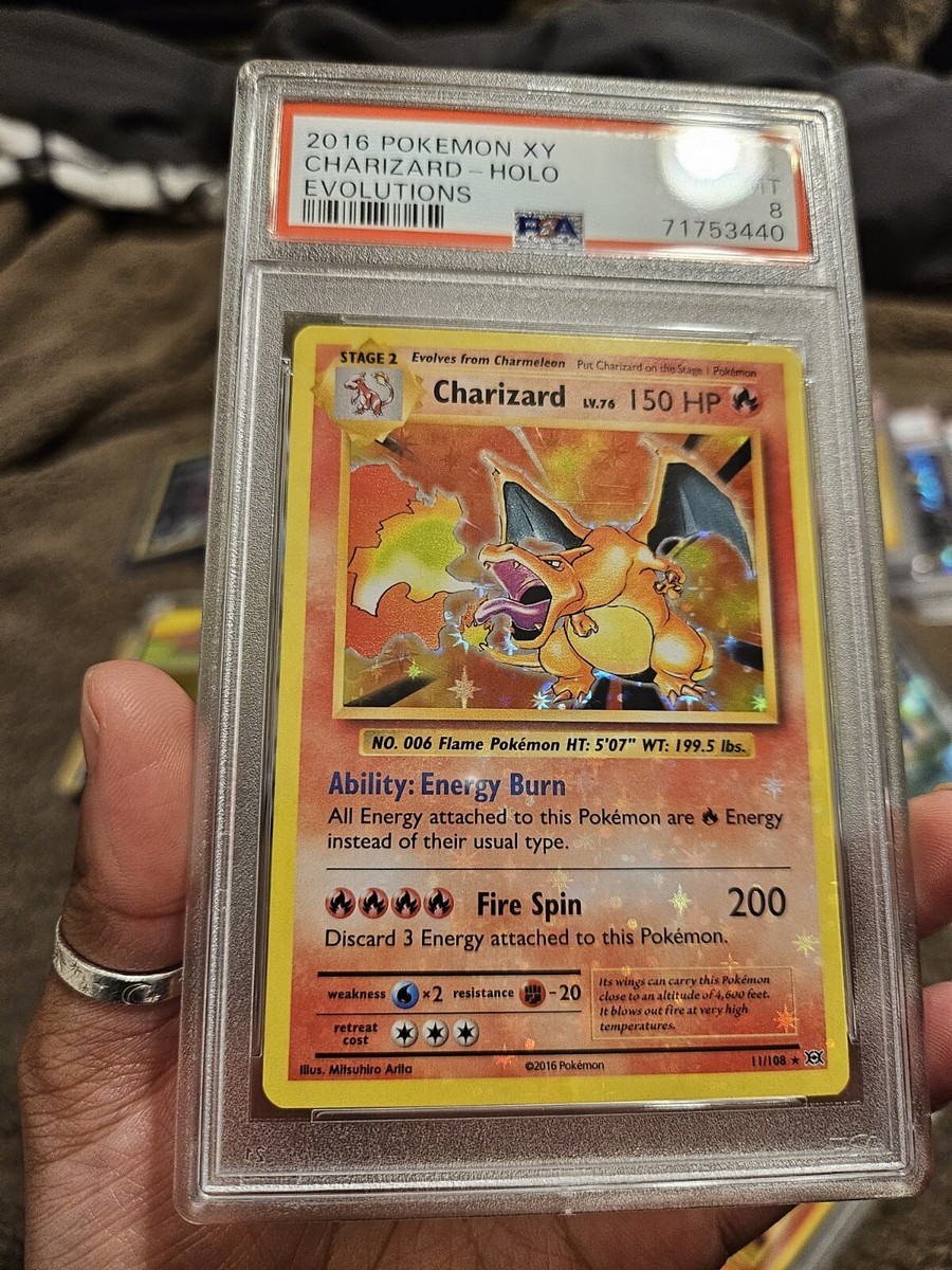 2016 Pokemon XY Evolutions #11 Charizard Holo PSA - Holo Bleed