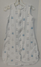Ely's and Co SleepSack Wearable Blanket-Size Med 6-12 Mo Blue  White Bunnies