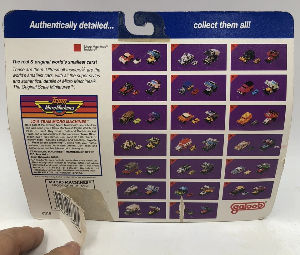 RARE Vintage 1989 Galoob Micro Machines Ultra Small Insiders Set of 8 Minis NEW - Image 4 of 4