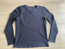 Allsaints Muse Ramskull Herren Grau Schwarz Dick Tshirt Top Größe Small Brustumfang 40"