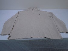 Polo Ralph Lauren Men's Tan Cream Cotton Knit 1/4 Quarter Zip Pullover XXL
