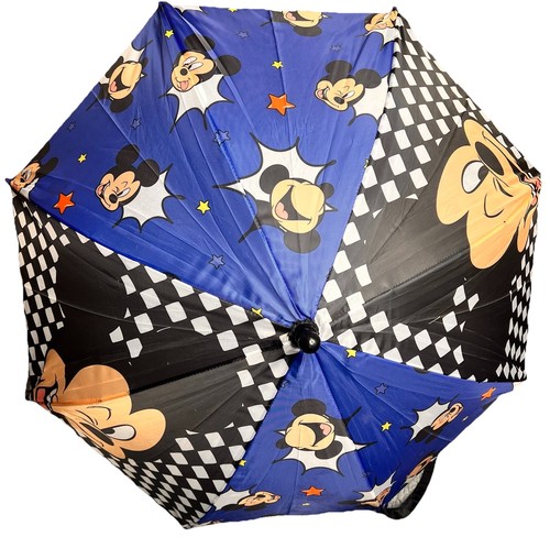 Disney Mickey Mouse 21-Inch Kid's Umbrella With Clamshell Handle New Blue