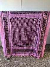 Pink Arab Palestine Shemagh KeffIyeh Scarf Neck Wrap Shawl   FREE SHIP