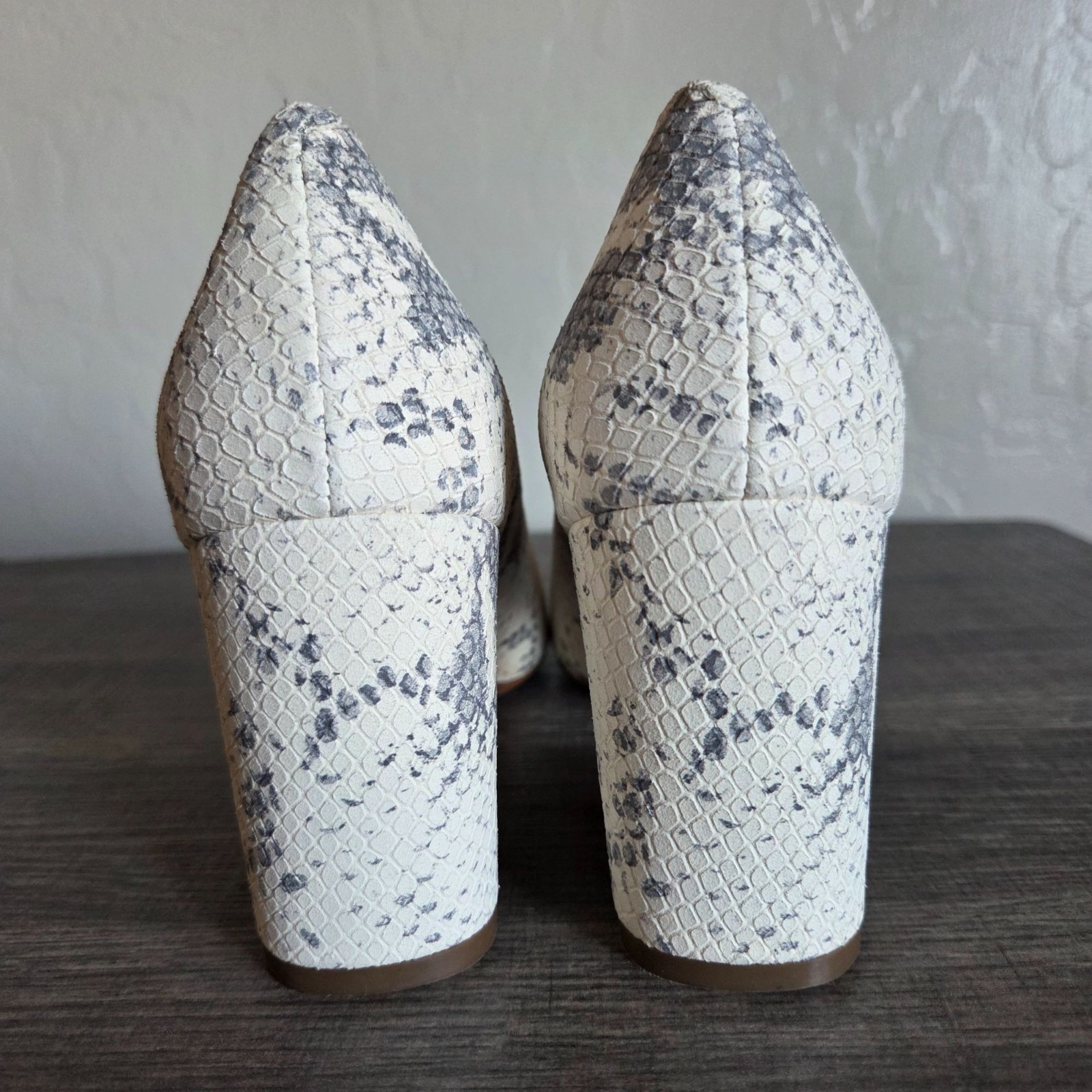 Cole Haan Karena Chalk Python Embossed Snakeskin … - image 4