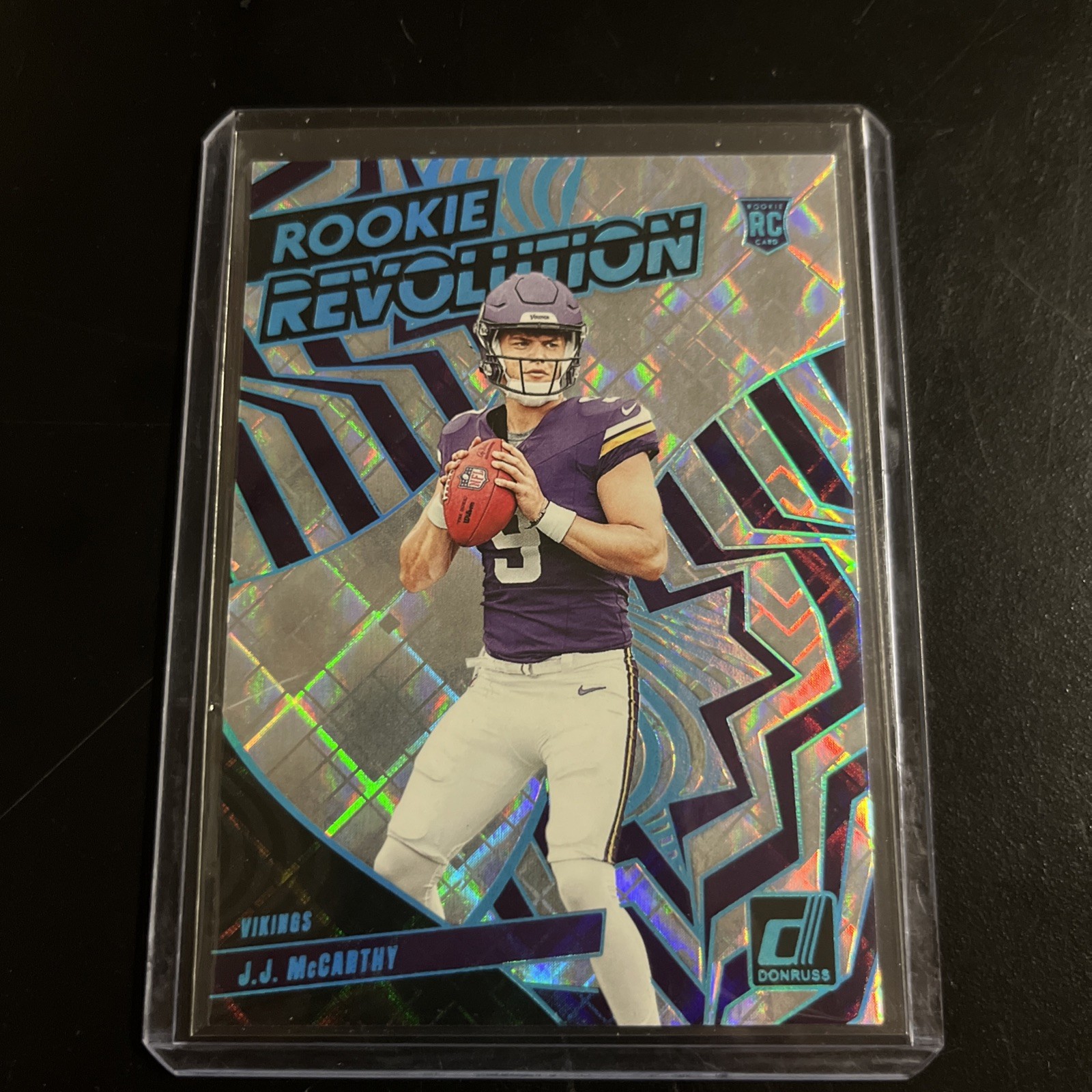 JJ MCCARTHY 2024 Donruss Rookie Revolution Cosmic Parallel RC SSP Serial #d’/100