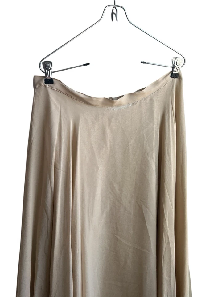 VINTAGE JOVANI 12  BEIGE MAXI SKIRT 100%SILK SPECIAL EVENT PARTY WEDDING READ - Image 3 of 4