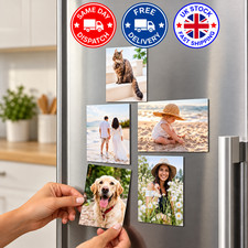 Personalised Fridge Magnet Your Photo Custom Picture Gift Family Pet Memorial UK