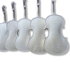 1pcs Unfinished Violin White Embryo 4/4 Solid Flame Maple for Luthier Fan Art