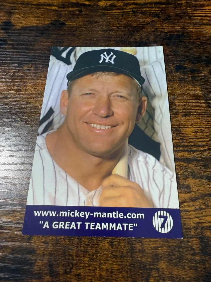Postales publicitarias de Mickey Mantle My Favorite Summer 1965 & A Great Teammate Foto 4 de 4