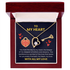 Bride Jewelry from Groom, Sentimental Gift for Girlfriend - To My Heart Necklace