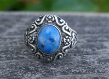 Vintage Carolyn Pollack Sterling Silver Lapis Lazuli Ring - Size 7
