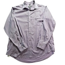 Kenneth Cole Large Reg Fit Men  s Lavender L/S Dress Shirt 100 Cotton 16-16.5