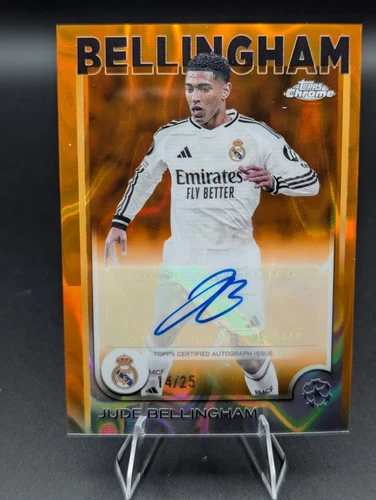 Jude Bellingham Autograph Orange Lava 14/25 - 2024-25 Topps Chrome UEFA - Hobby