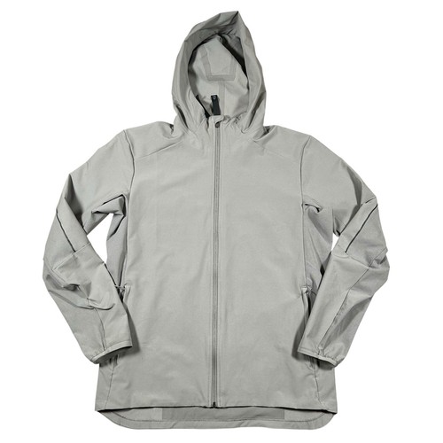 Lululemon Jacket Mens Large L Gray Full Zip Gym Rain Warp Light Packable Jacket