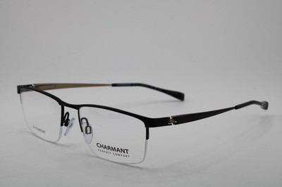 NEW CHARMANT PERFECT COMFORT CH29500 BK BLACK AUTHENTIC EYEGLASSES 54-18 K2