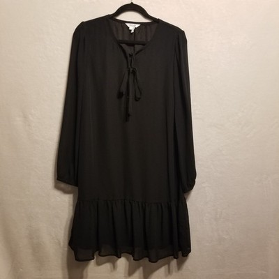 Draper James M Dress Above Knee Sheer Sleeves Shift Whimsigoth Gothic Witchy 