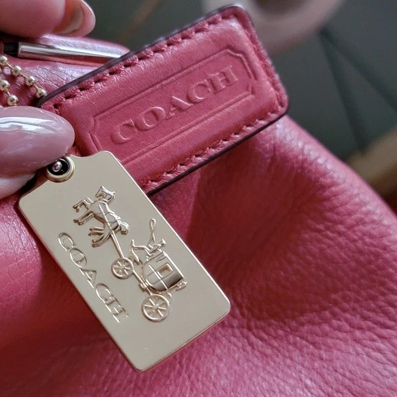 Bolsa de ombro Coach 26224 Madison pequena Phoebe couro pebbled rosa bolsa tote - Imagem 3 de 4