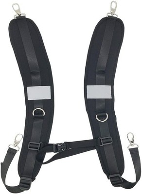 Waterproof Shoulder Strap with Adjustable Belt for Shoulder Bag Backpack Black