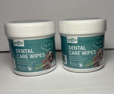 Smile DenX Dental Care Wipes For Dogs Cats 2 Pack Pet Teeth Cleaning Wipes