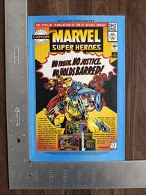 Marvel Super Heroes Capcom Video Game Print Ad Sega Saturn Sony PlayStation 