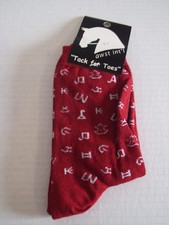 Ladies TACK for TOES SOCKS 9-11 Red RANCH BRANDS NWT Made in USA COWGIRL GIFT