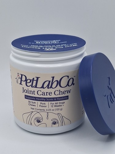 PetLabCo Joint Care Chew, 30 soft chews each, pork flavor. Exp: 02/2026