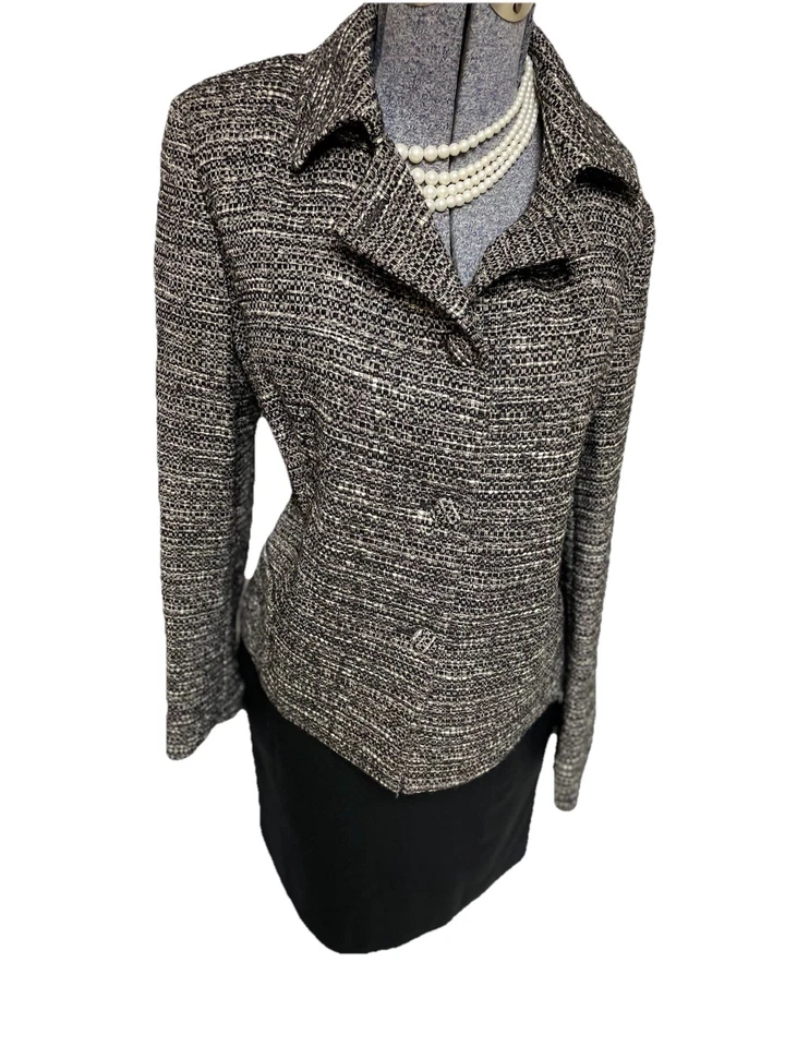 Piazza Sempione Skirt Suit Size 6 IT 46 Two Piece Set Made In Italy Wool Blend - Image 4 of 4