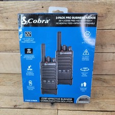 COBRA PX655 2-PACK 2W PRO BUSINESS RADIOS WALKIE TALKIE BRAND NEW SEALED