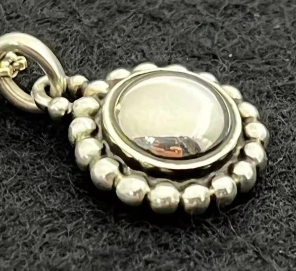 Vintag GEORG JENSEN Heritage Moonlight Blossom Pendant Necklace SV925 9A 17.3in - Bild 3 von 4