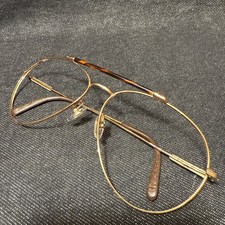 CARRERA Frame 5349 Gold Tone Brown Aviator Pilot Double Bar Large Big Glasses 62