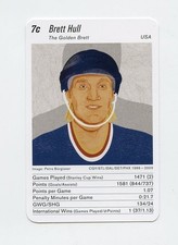 BRETT HULL Very Rare Swedish HOCKEY CARD