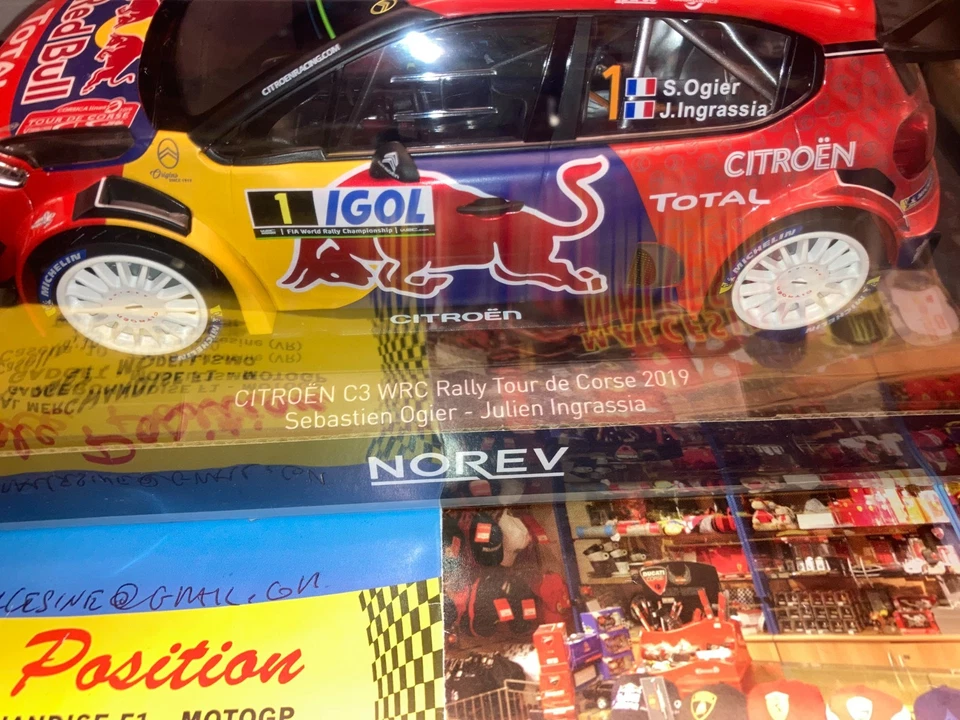 NOREV 1:18 CITROEN C3 WRC RALLY TOUR DE CORSE 2019 OGIER - INGRASSIA SHIP. WORLD - Immagine 4 di 4