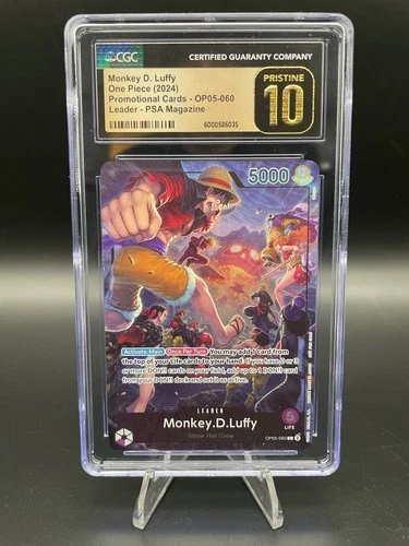 2024 One Piece Monkey D Luffy PSA Promo English Leader OP05-060 CGC Pristine 10