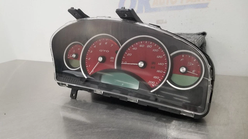 05 PONTIAC GTO 6.0L AT SPEEDOMETER INSTRUMENT GAUGE CLUSTER RED 92172960 - Изображение 3 из 4