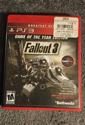 Fallout 3 Game of the Year Edition Sony PlayStation 3 PS3- Greatest Hits Red 