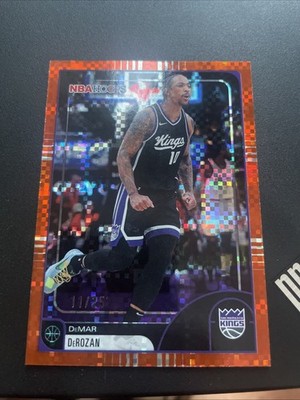 2025-26 Topps NBA Hoops Orange Pixel Burst 11/25 SSP DeMar DeRozan #69 Kings