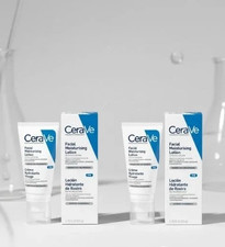 2X CeraVe PM Daily Facial Moisturiser Lotion for Normal to Dry Skin 52ml UK
