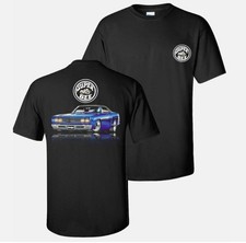 Black T-shirt W Blue 1969 Dodge Super Bee Emblem Licensed